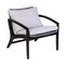 Armen Living Brighton 4 Piece Outdoor Patio Seating Set in Dark Eucalyptus Wood with Gray Rope and White Cushions 840254336100 - alternate 6